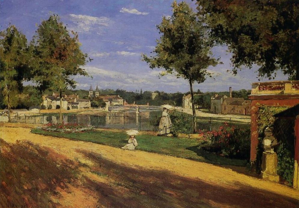 “Terrace on the Banks of the Seine at Melun,”