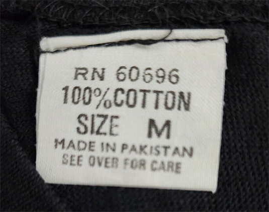 RN 60696 100% cotton made in Pakistan