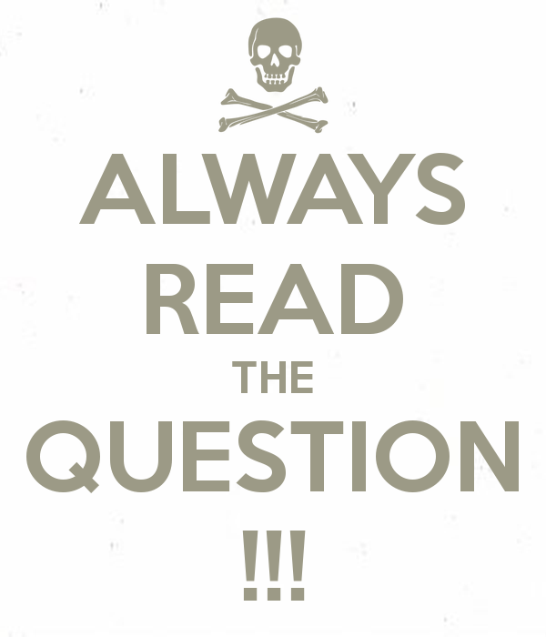 Image result for read the question