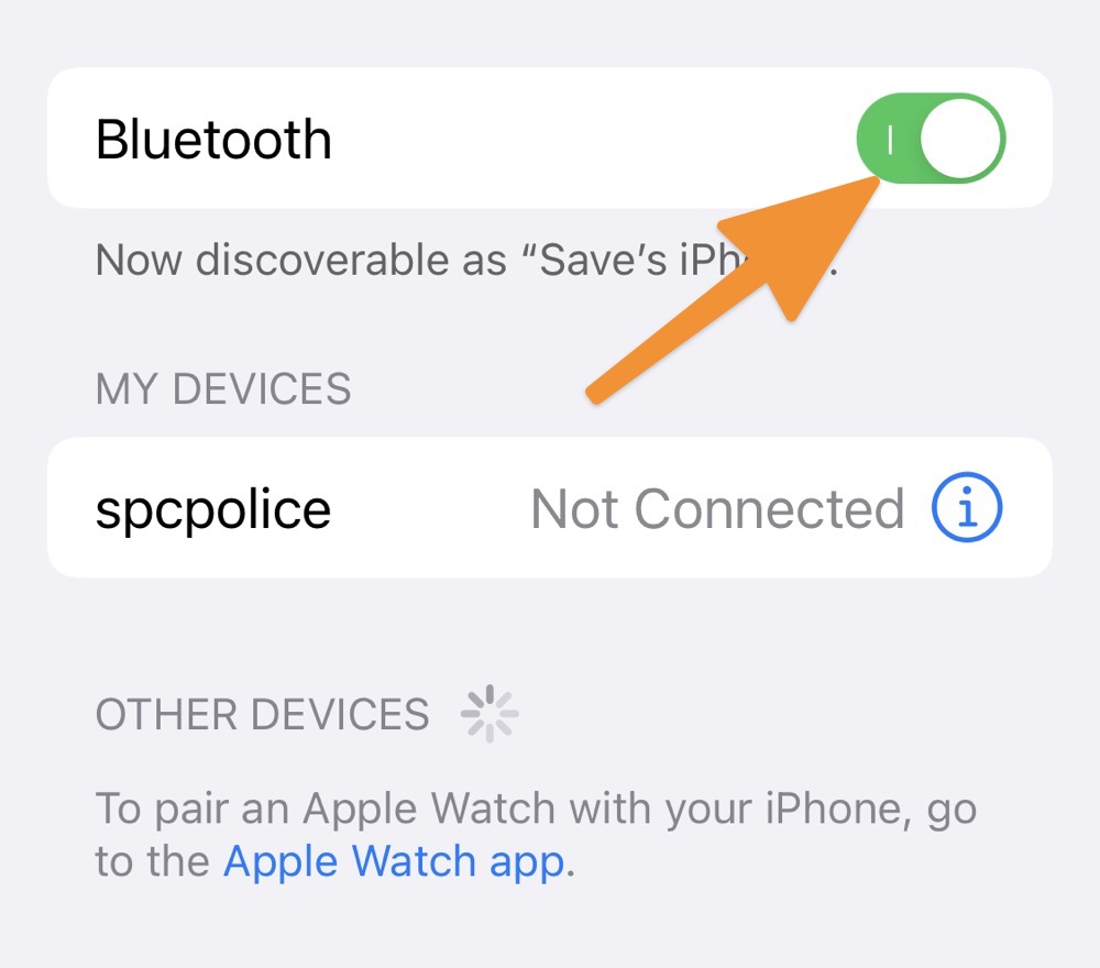 ереключить тумблер напротив слова Bluetooth (или Wifi) сначала в положение «Выкл.», а потом в положение «Вкл.»