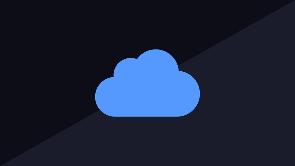 infographic with cloud icon and black background