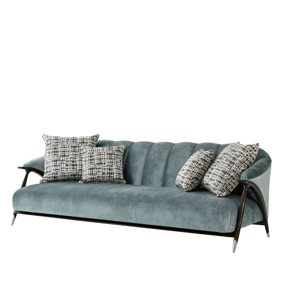 Sofa in blue velvet; sofa buying guide MGSD