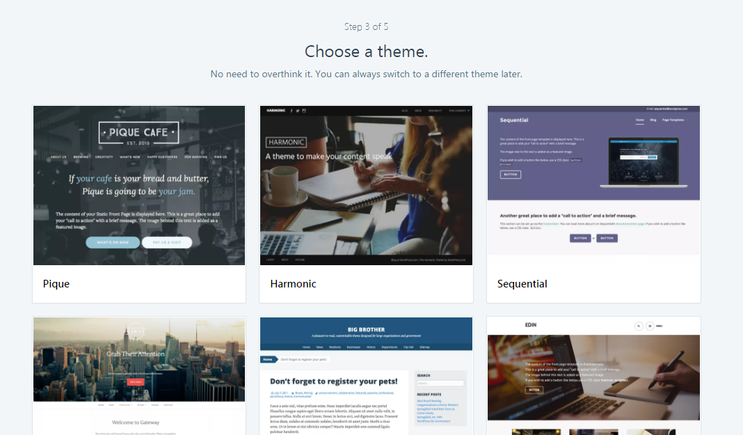 Calypso for WordPress Adicionando um site WordPress.com Passo 5