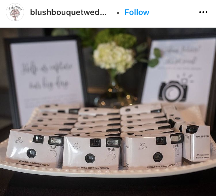 vintage themed camera for wedding favors 