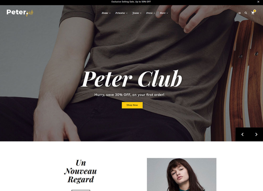 boutique opencart theme peter