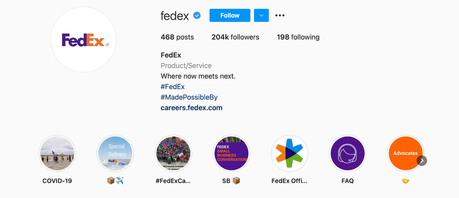How to write instagram bio - Fedex
