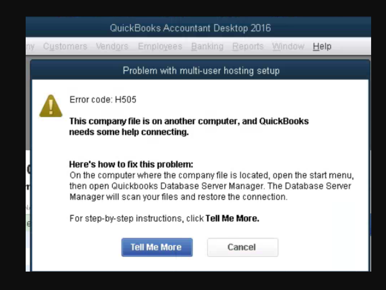  fix QuickBooks Error Code H505