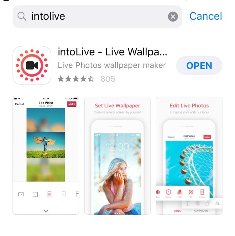 Download the intoLive app from the App Store