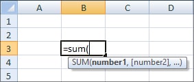 Sum- Excel Formula in Hindi