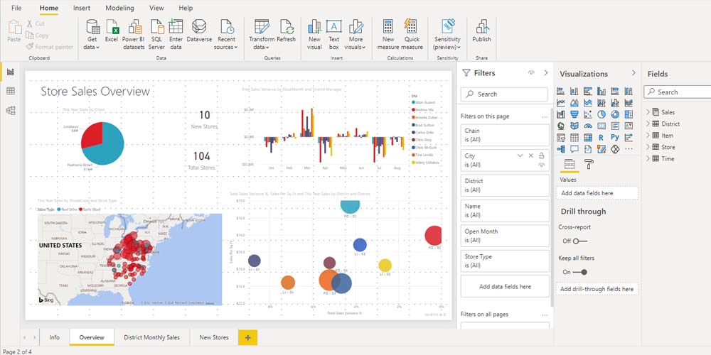 Power BI connectivity, visualizations and tools