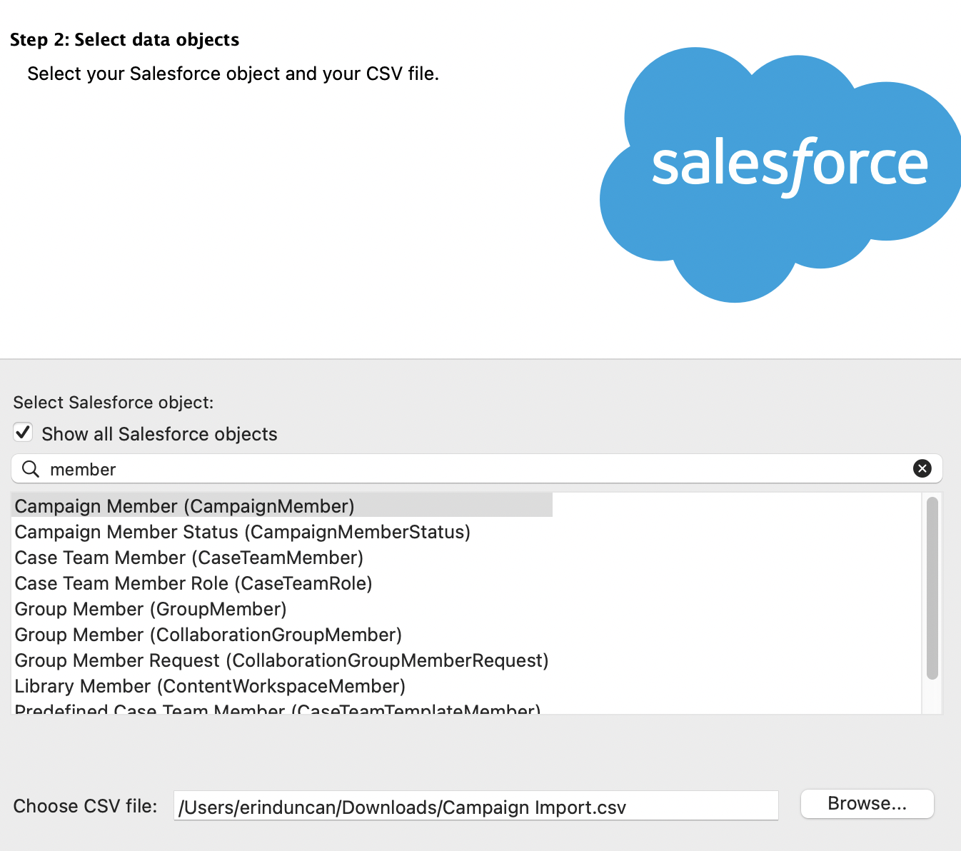 Salesforce screenshot