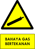 Rambu Bahaya Gas Bertekanan