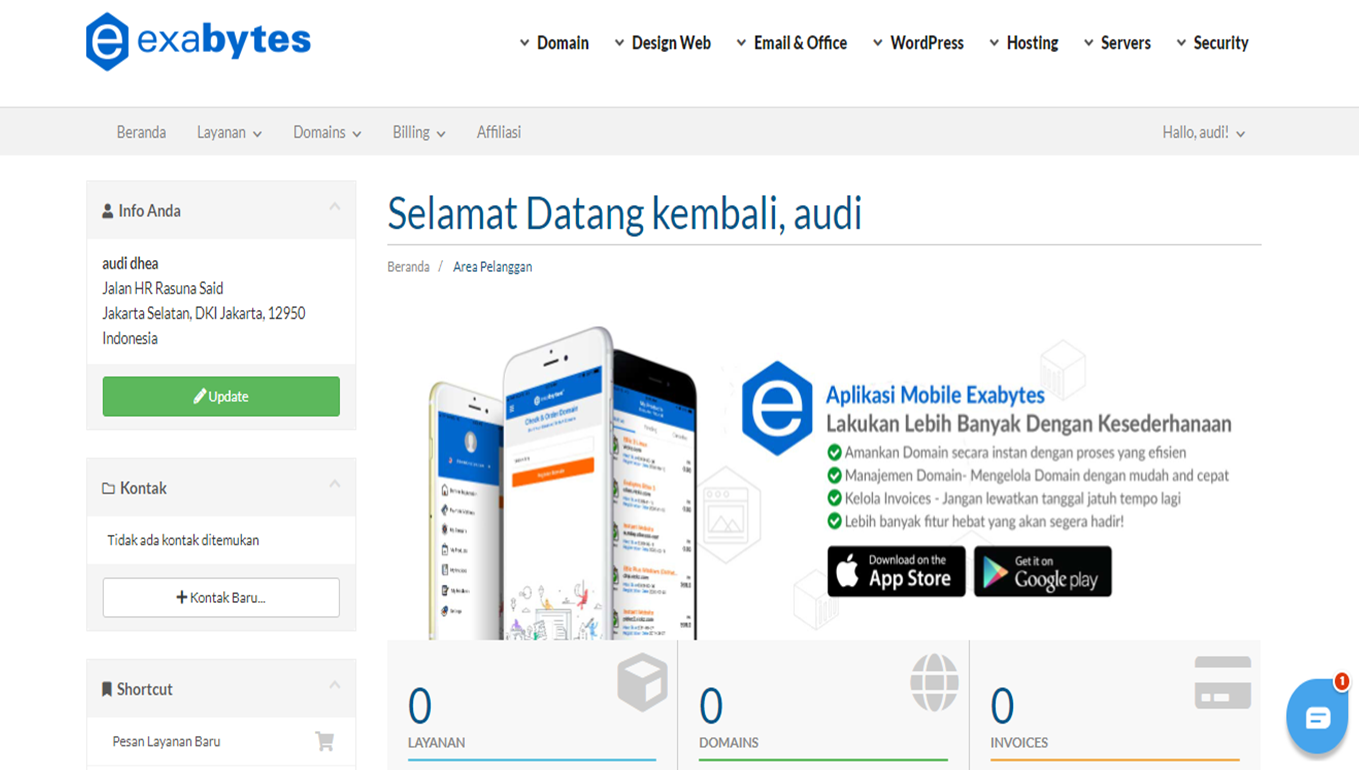 Ilustrasi Hosting Portofolio
