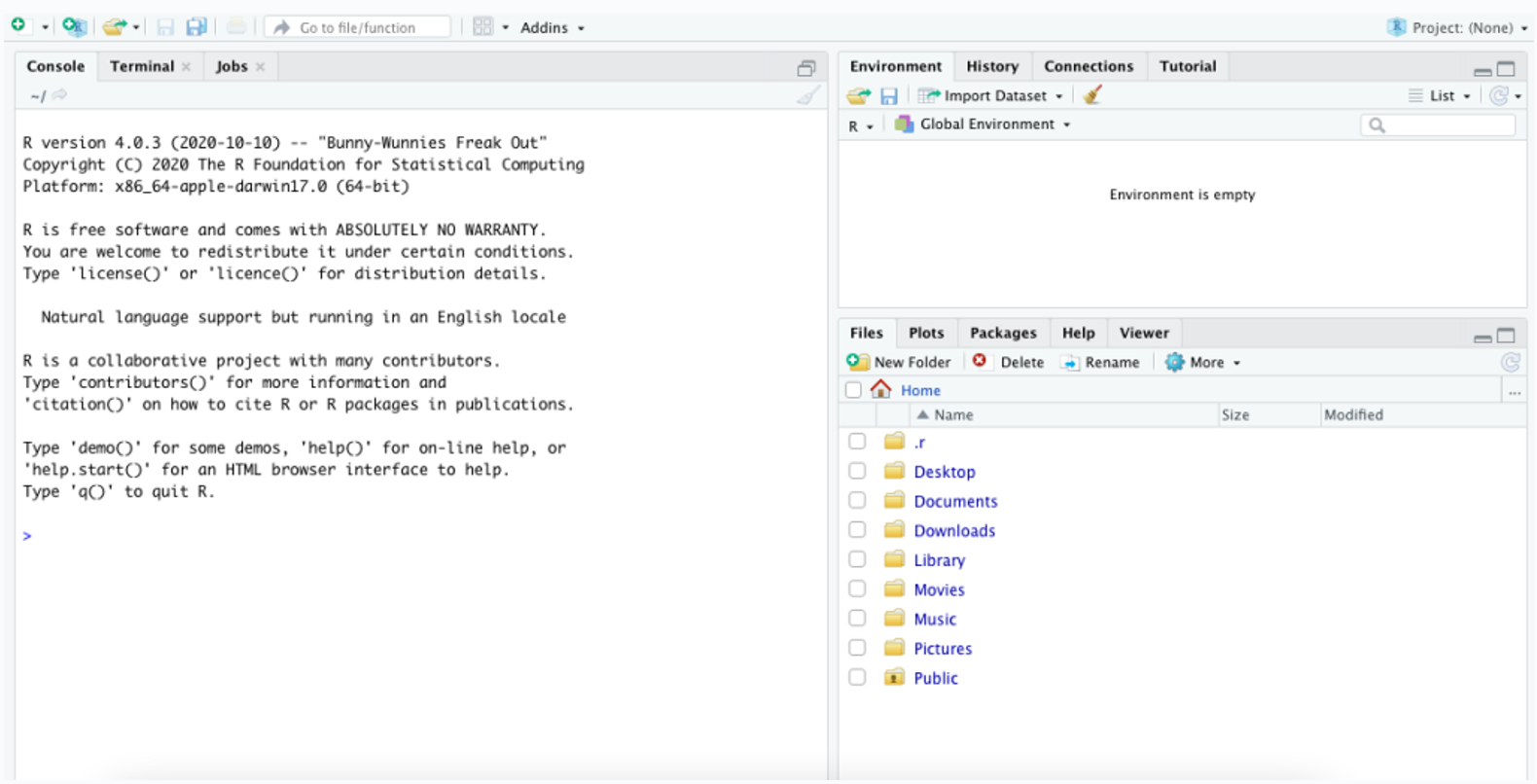 Launch R and RStudio on macOS. Source: uedufy.com