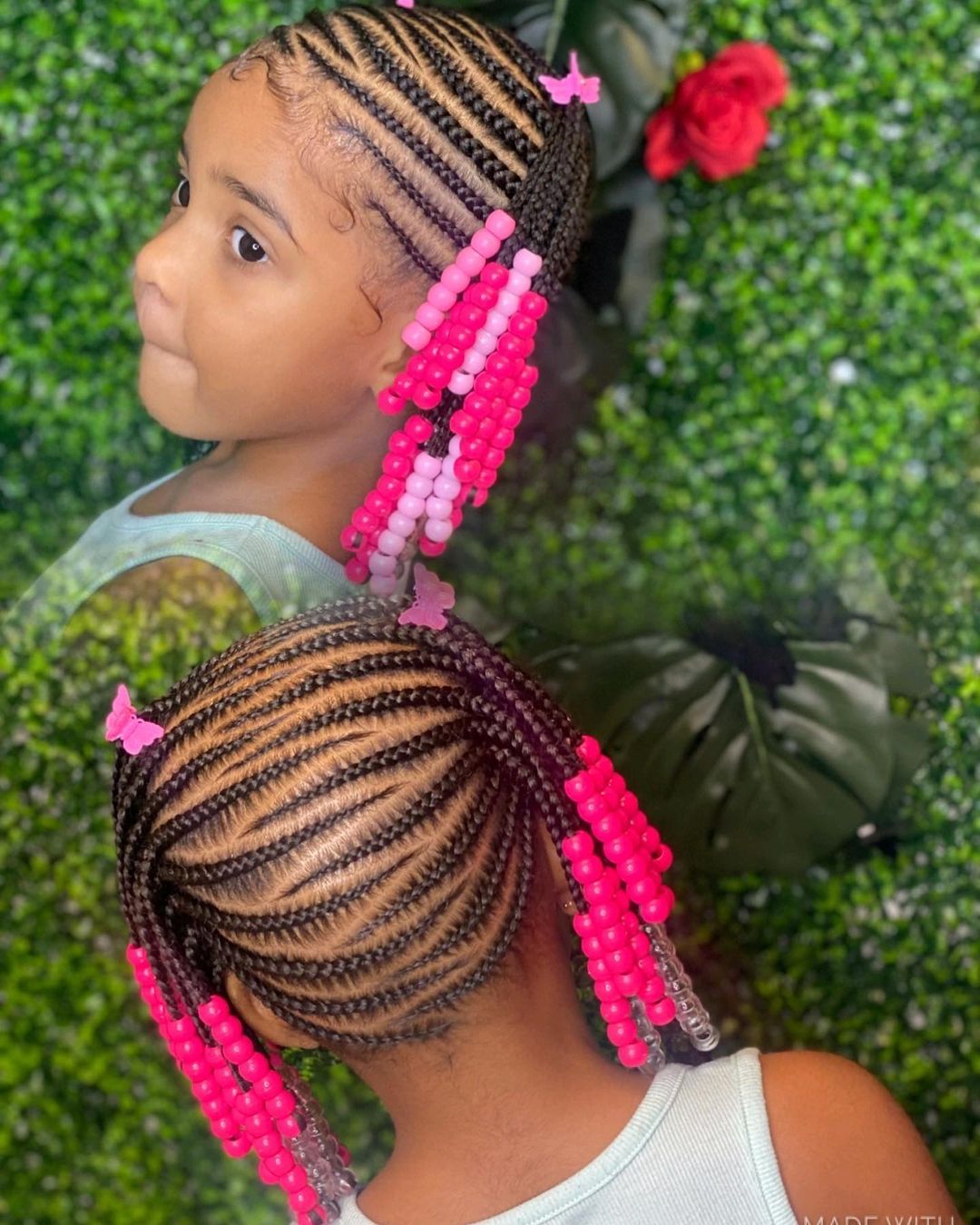 16. Flat Patterned Tribal Braids with Beads
