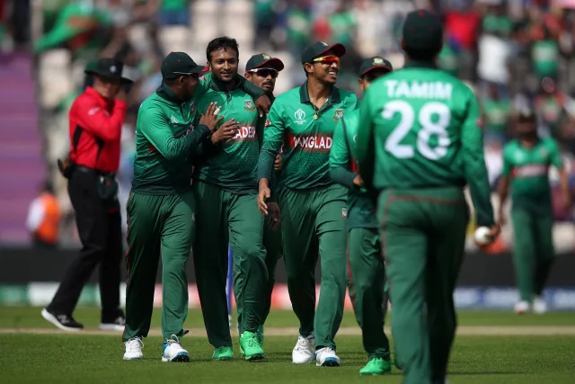 Shakib Al Hasan made the first breakthrough for Bangladesh in the match