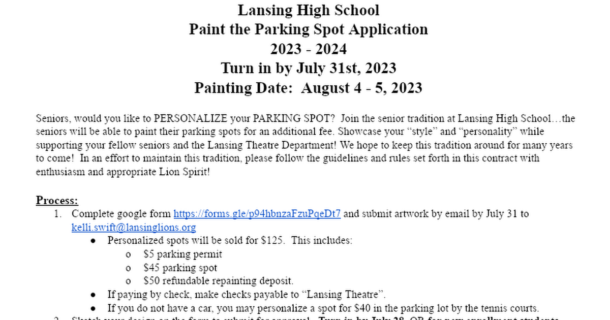 Paint the Spot Application 22-23