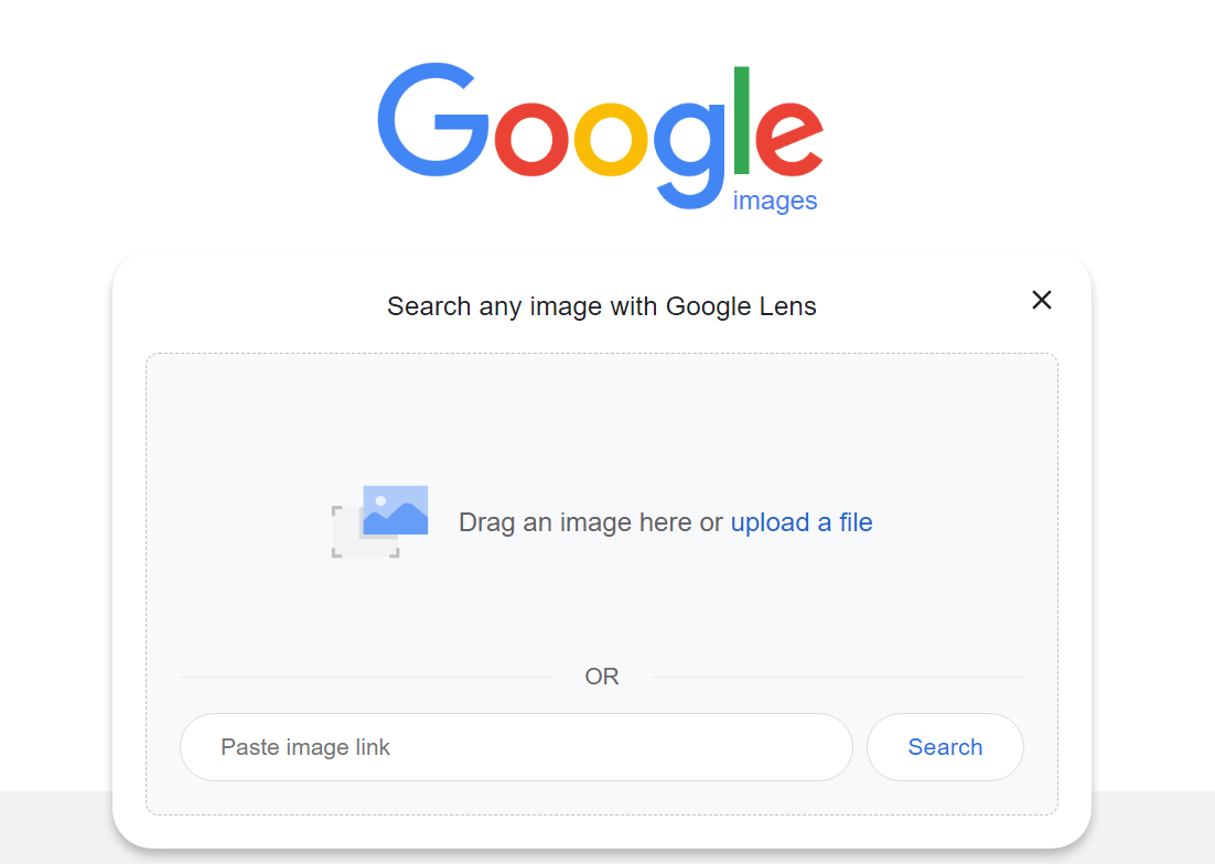 Google Image Uploading Page