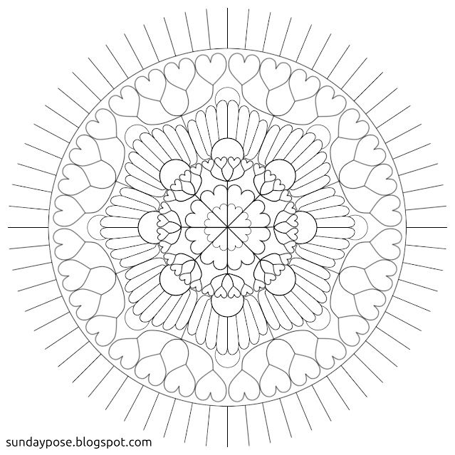 Mandala Pattern - Free Coloring Page by Sunday Pose