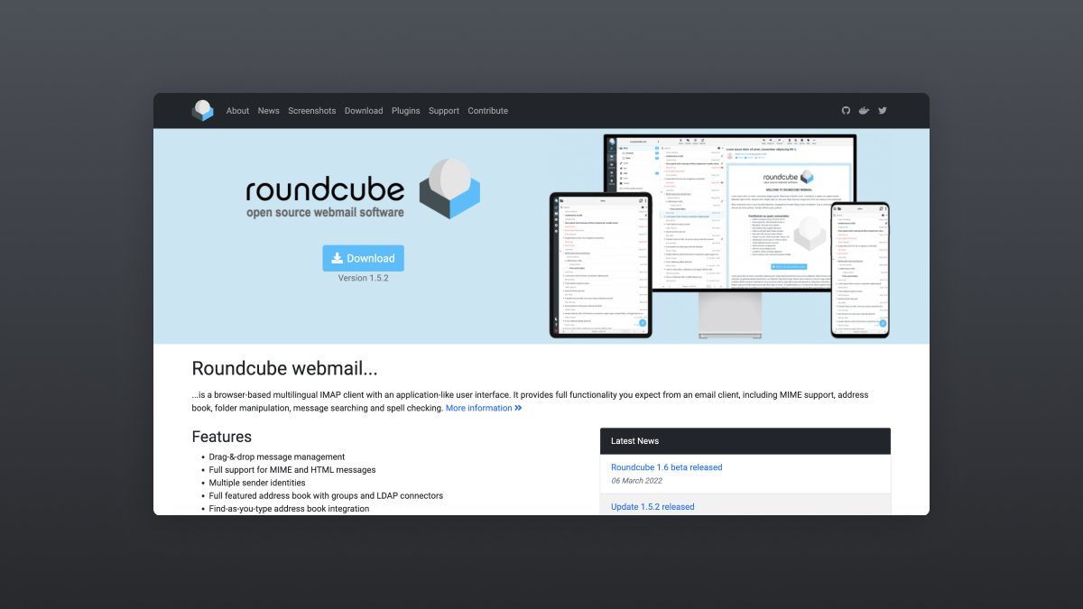 Best for customization: Roundcube
