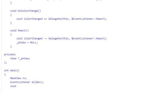 События и делегаты в С# и C++