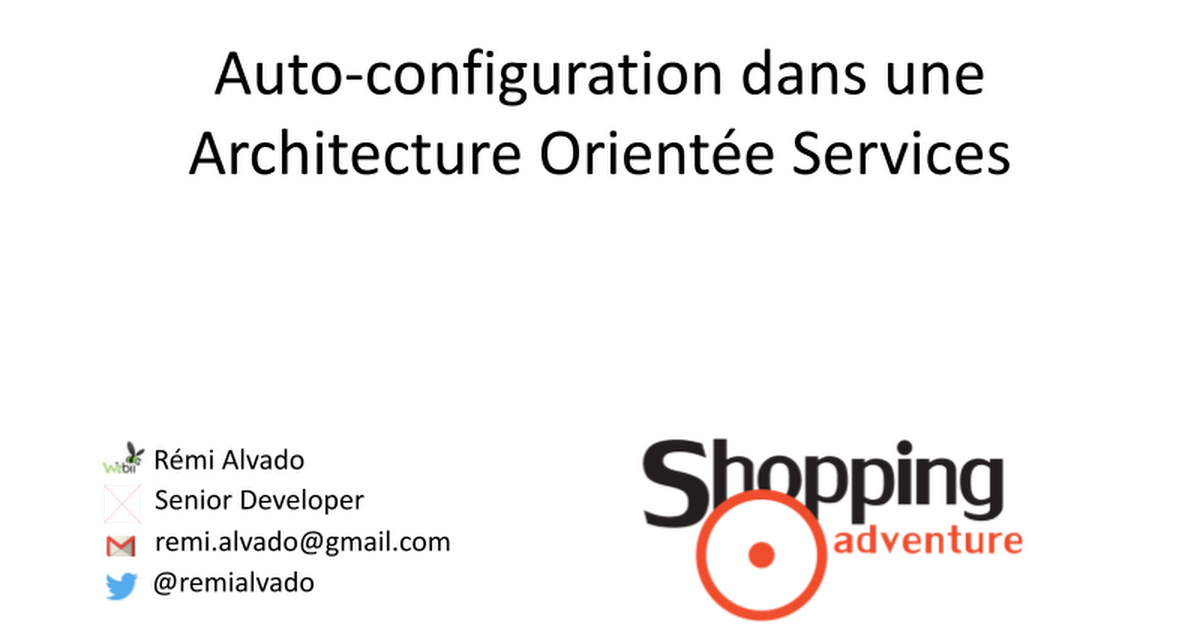 Auto-configuration dans un système SOA