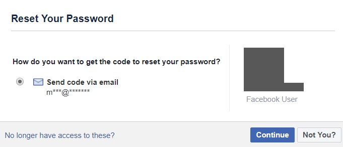 reset your password facebook