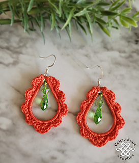 crochet earrings with beads