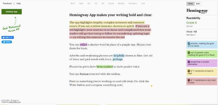 Hemmingway App is one of the best ux writing tools there is. Use it to simplify complex content. 