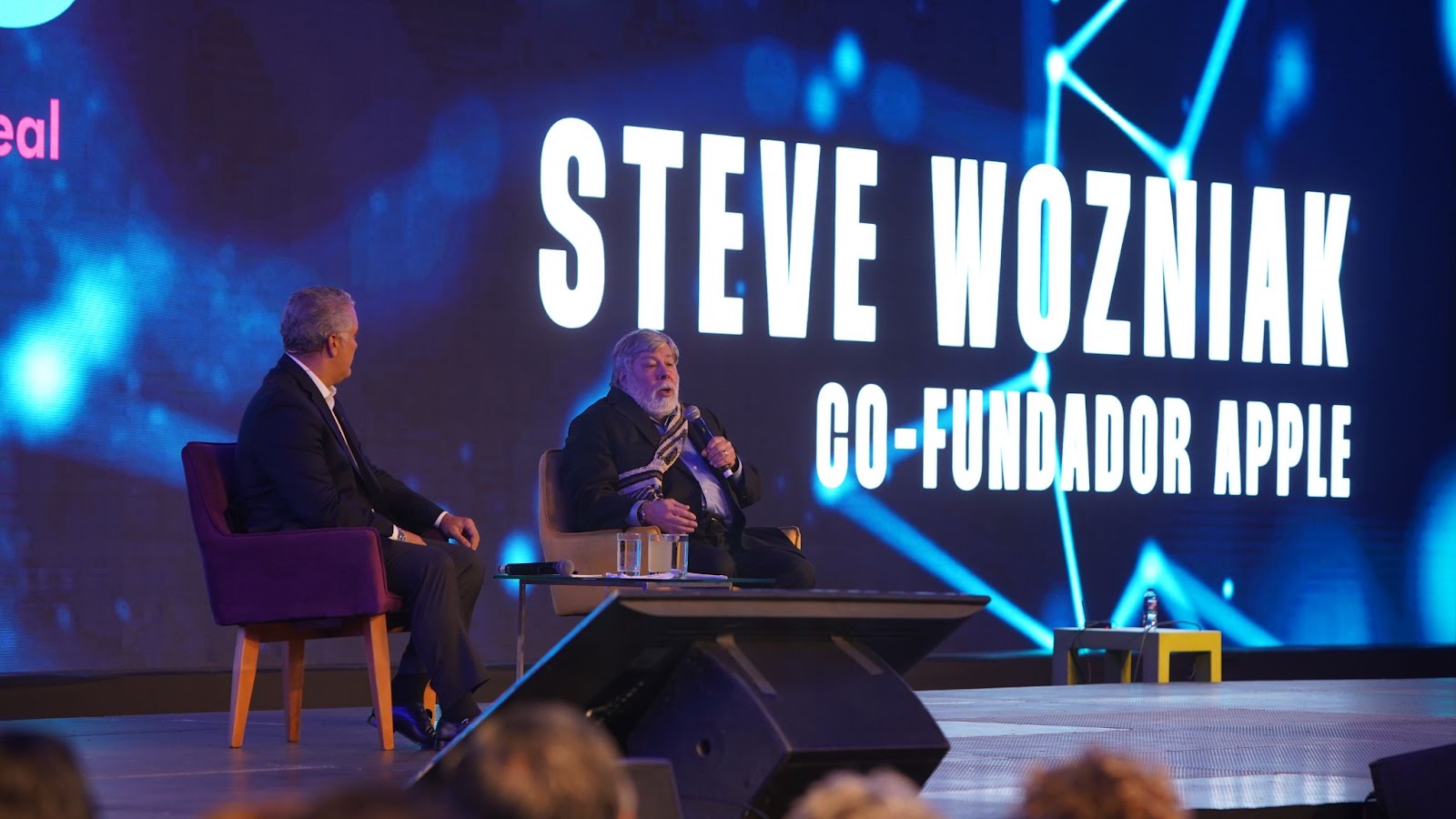 Ivan Duque and Steve Wozniak in Colombia 4.0 Summit