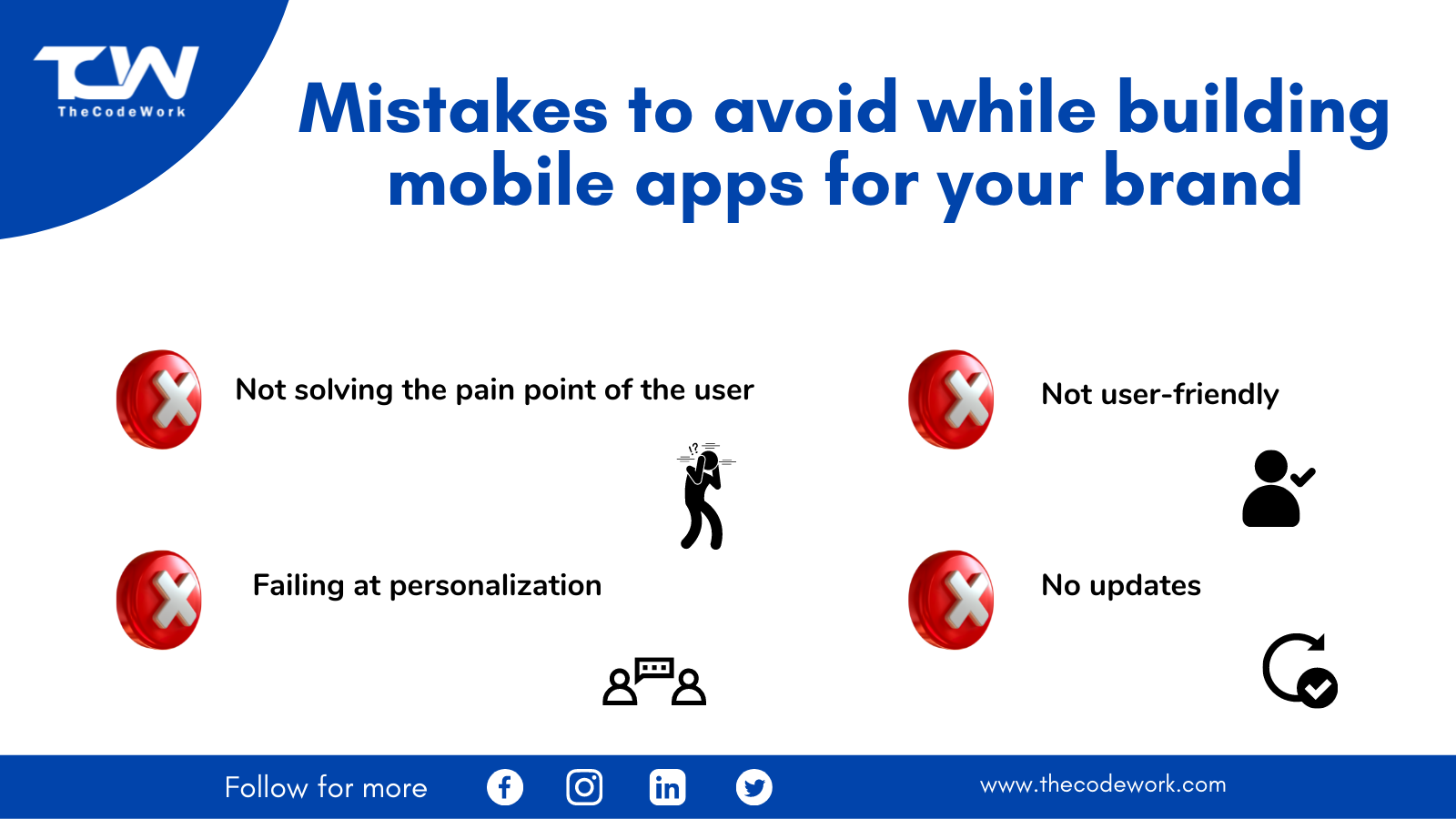 Mistakes to avoid while building mobile  apps for your brand.