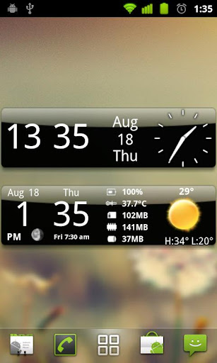 Download Smoked Glass Weather Clock apk