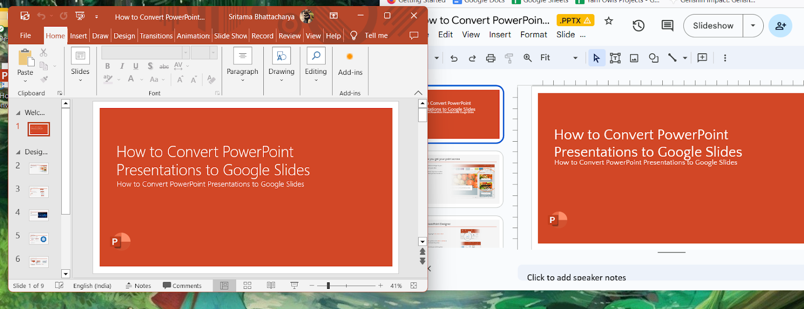 how to convert a powerpoint to google slides