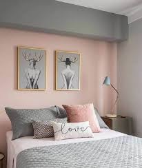 Two Colour Combinations for bedroom walls grey: Pink and Grey