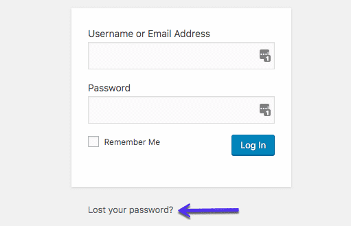  Password Lost/Forgot