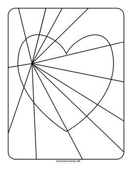 Op Art Hearts Coloring Pages | Arte fundamental, Atividades de ...