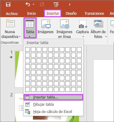 Resultado de imagen de tabla en power point