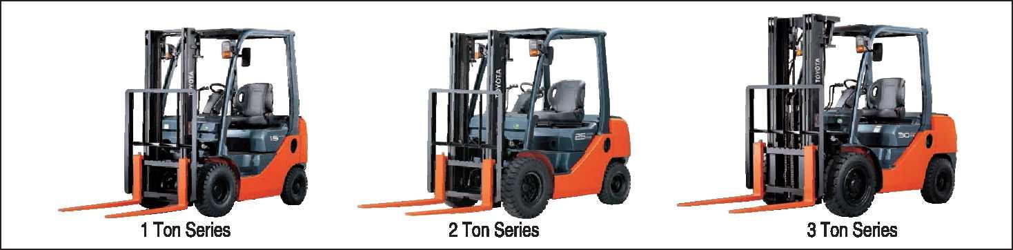 Thông số kỹ thuật xe nâng dầu/xăng TOYOTA đời 8 1 tấn/2 tấn/3 tấn