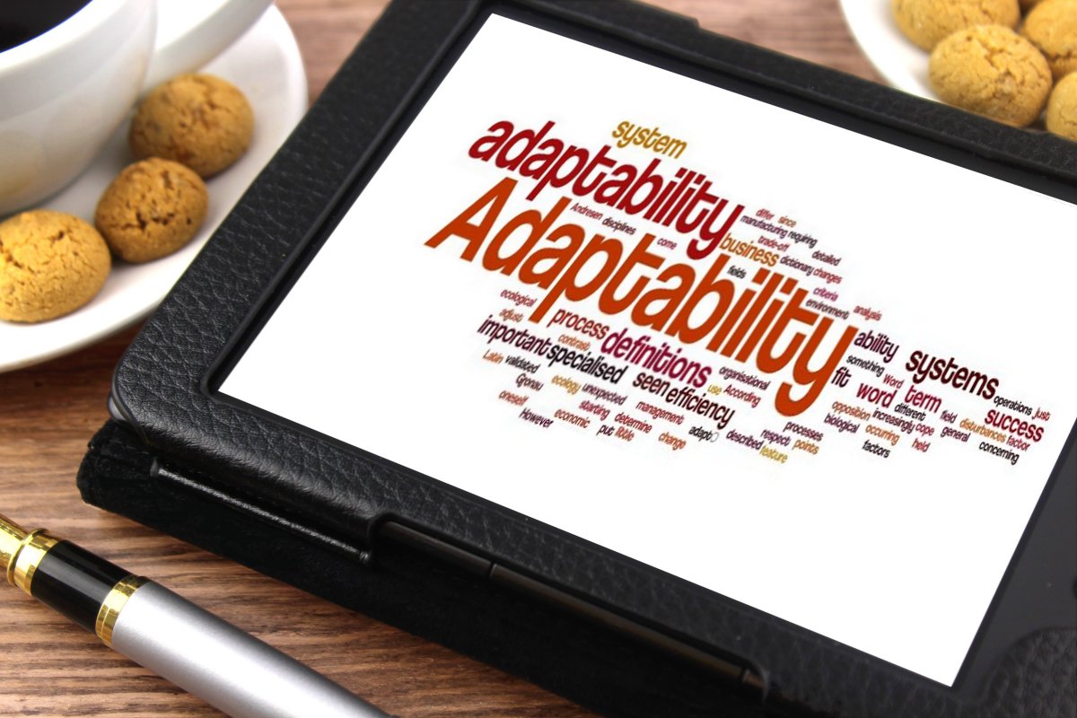 A Tablet Displaying The Word “Adaptability”