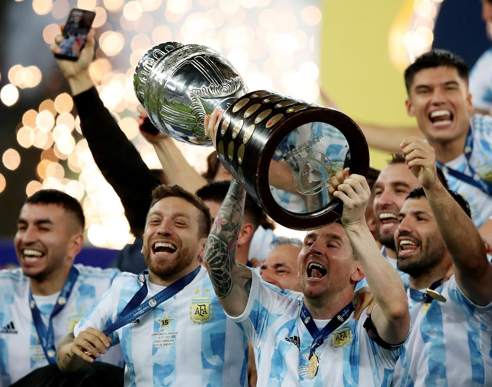  Argentina winning the 2021 Copa America 