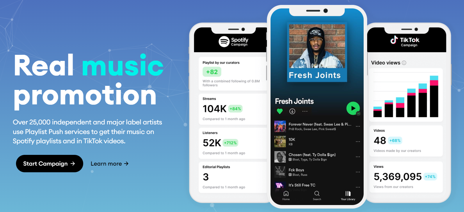 Playlist Push music promotion platform.