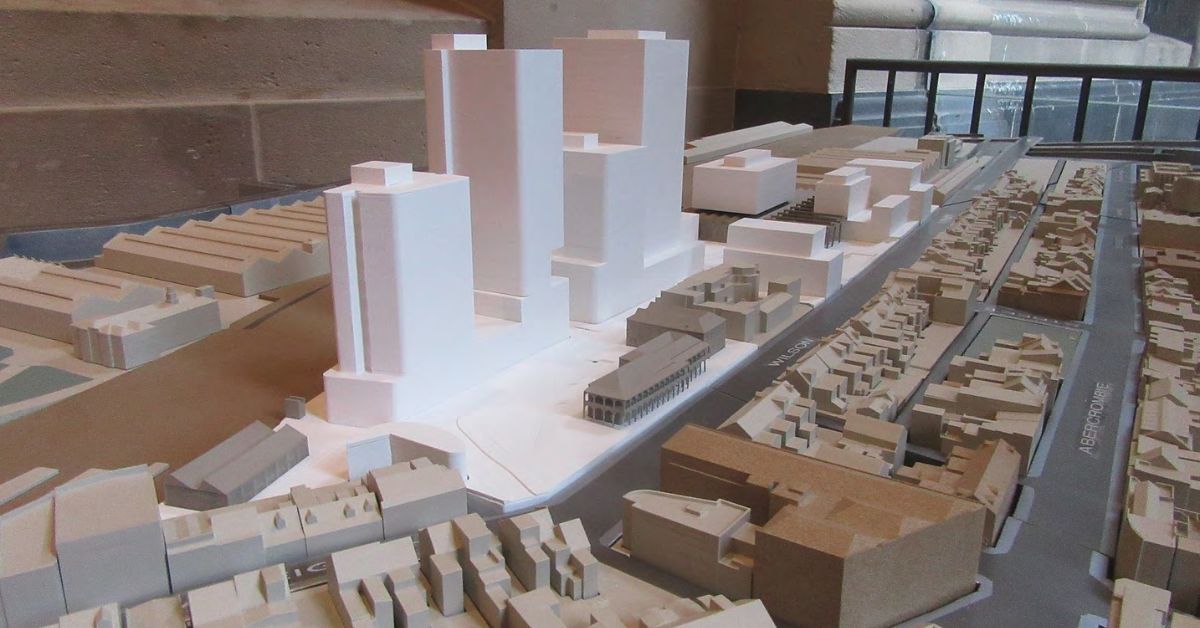 Model of the Paint Shop sub-precinct redevelopment proposal 