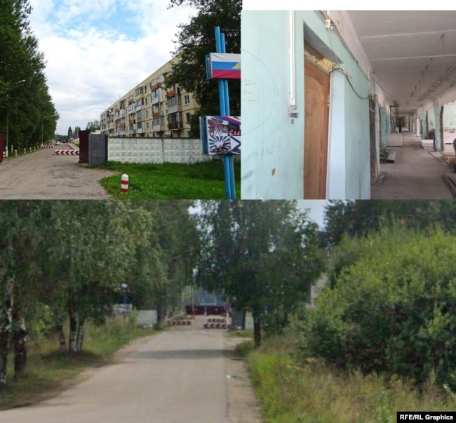 В/ч 14118: вхід, казарми на ремонті (фото з kopeika.org і pasmi.ru), фото входу в частину сервісу Google Street View