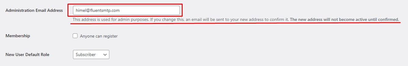 how to change WordPress administrator email? fix WordPress user registration email not sending