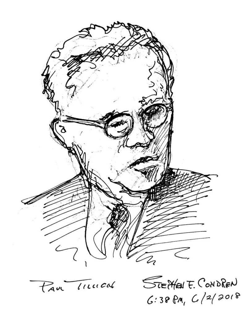 Paul Tillich celebrity art Pen & Ink Drawing By Artist Stephen F. Condren