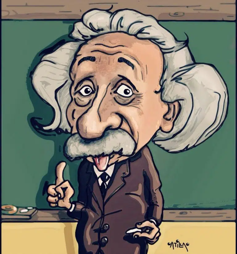 Albert Einstein Menjadi Contoh Gambar Karikatur Mudah Di Tiru