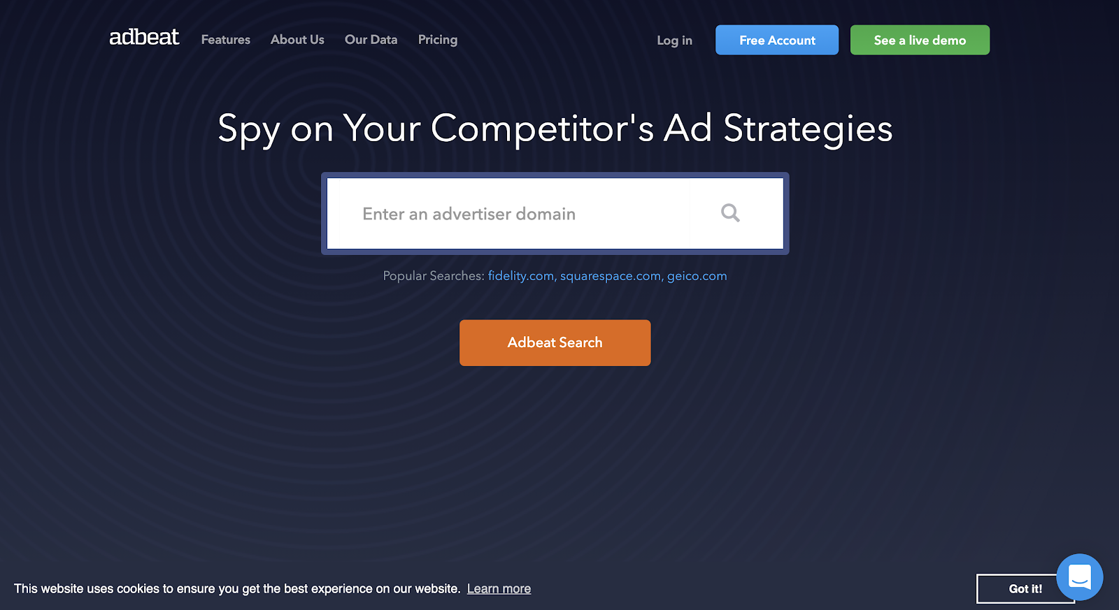 adbeat competitive analysis tool for ads