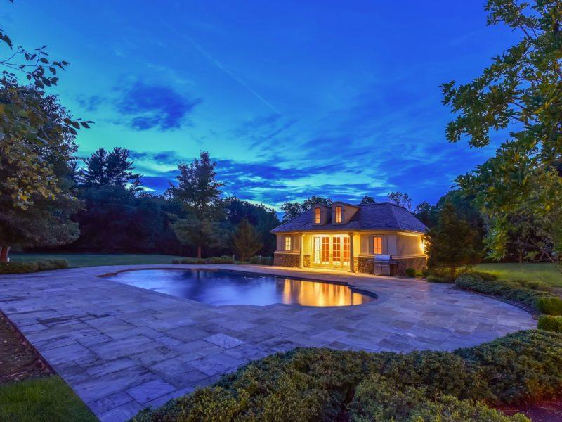 Front view of Mary J. Blige's House at night