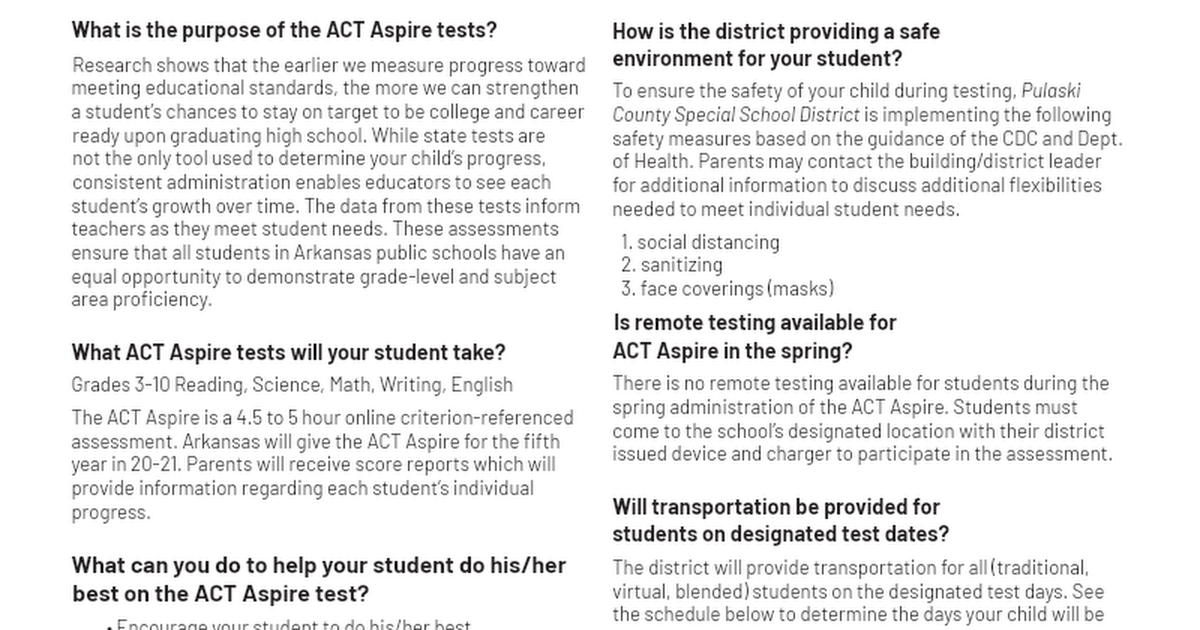 ACT Aspire Flyer RMS 2020-21