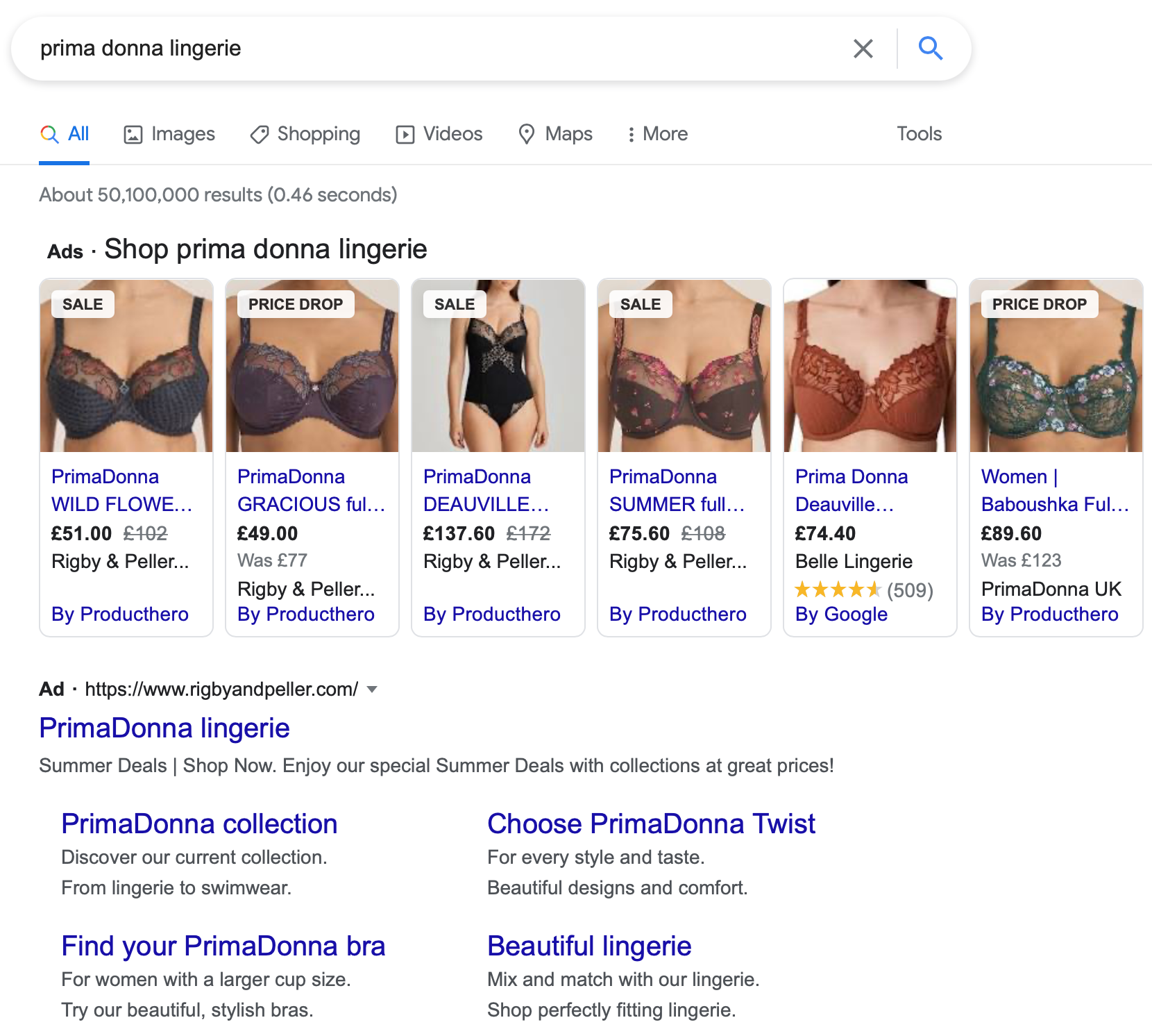 Selling lingerie via Google Search: an analysis by Be Found Be Chosen